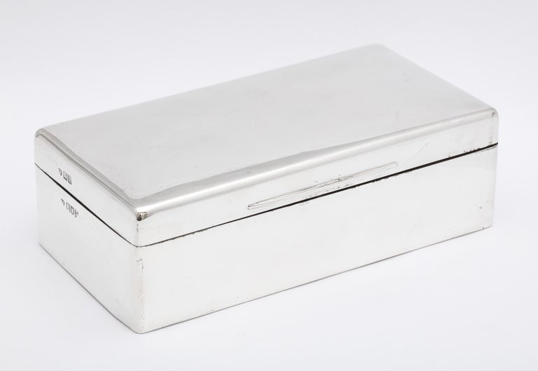 Large Edwardian Sterling Table Box with Hinged Lid In Good Condition For Sale In New York, NY