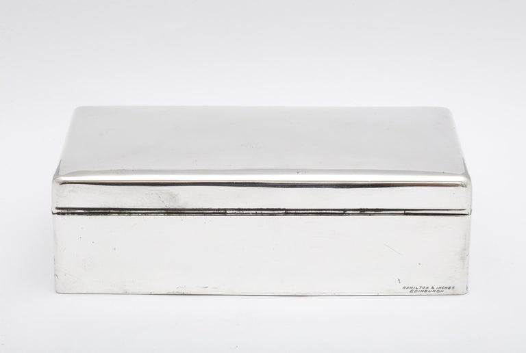 Large Edwardian Sterling Table Box with Hinged Lid For Sale 2