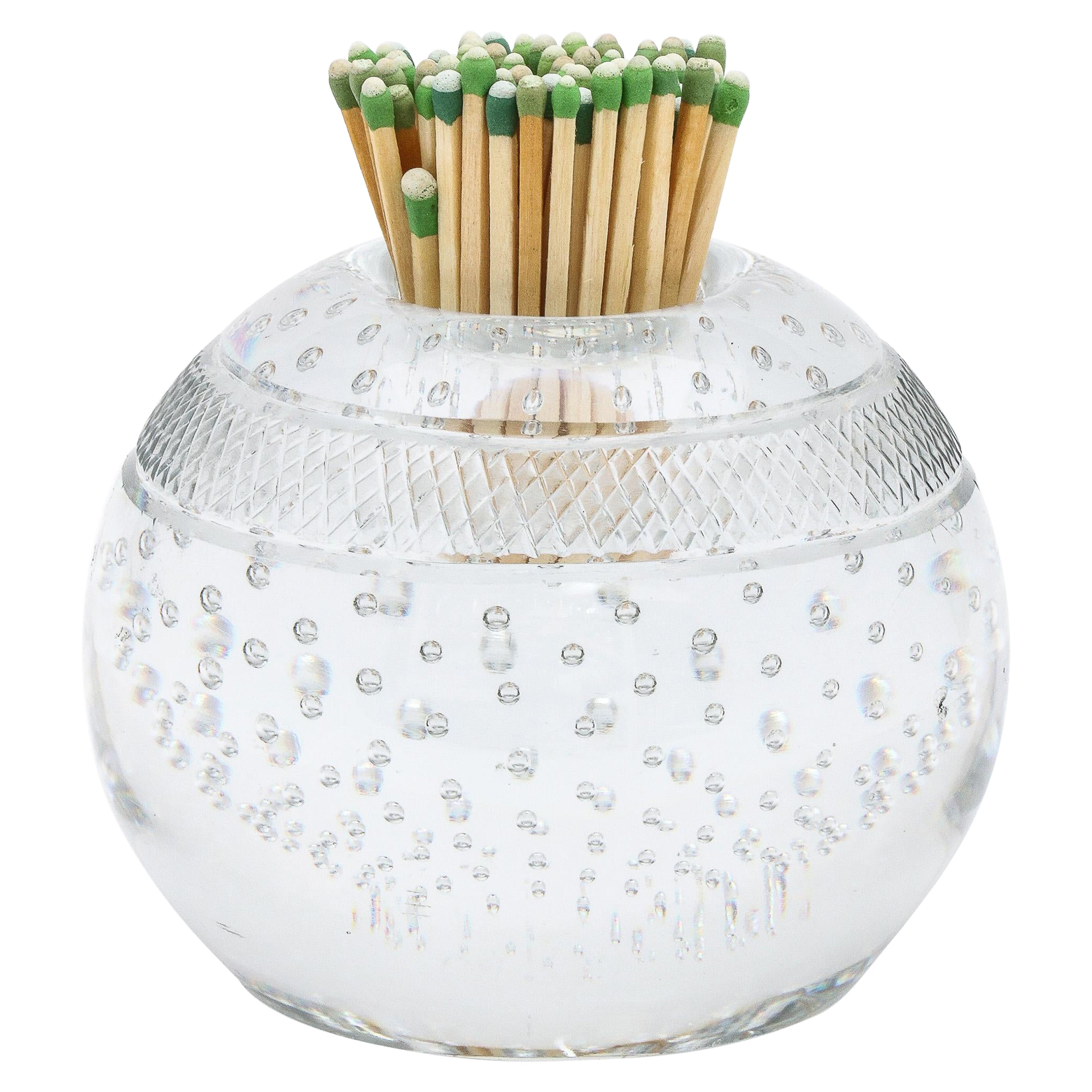 Cerillo de Cristal con Burbujas Controladas de Estilo Eduardiano Por Webb