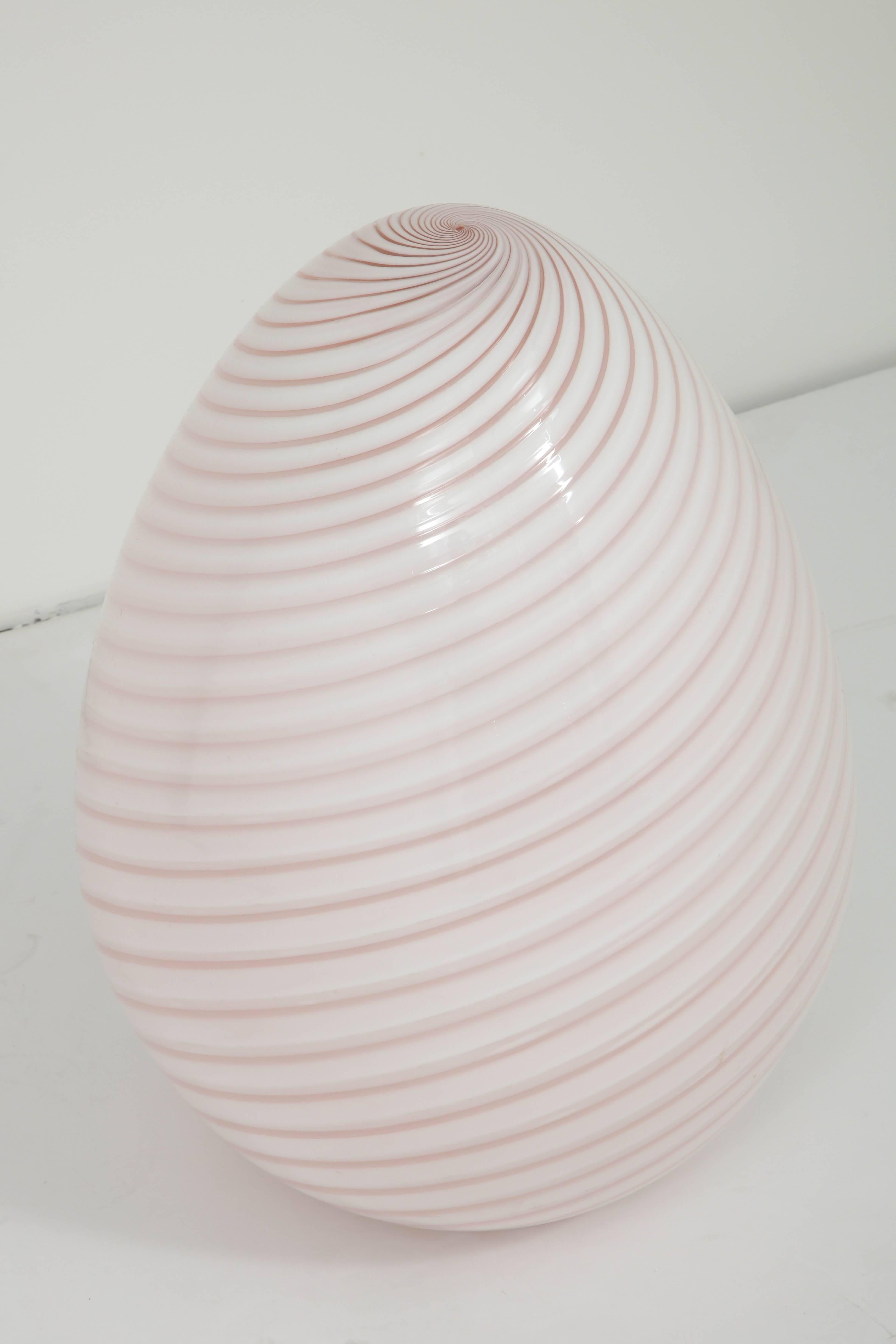 Late 20th Century Large Egg Lamp by Vetri Murano