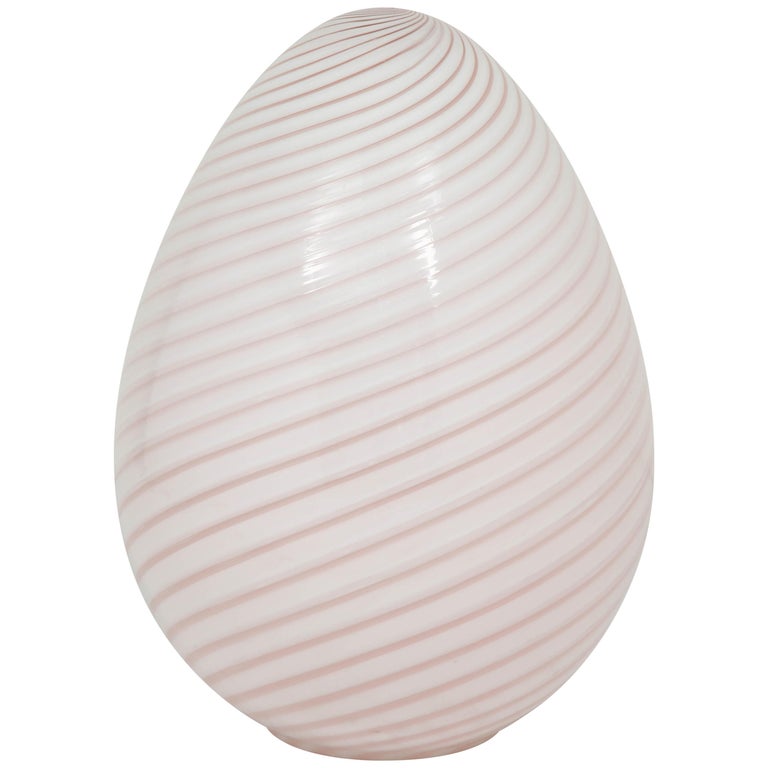 Large Egg Lamp by Vetri Murano at 1stDibs | vetri murano egg lamp, vetri murano  lamp, vintage vetri swirl egg lamp