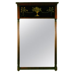 Large Eglomise Column Mirror