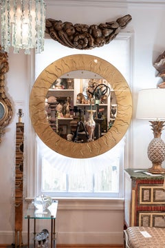 Espejo Eglomise Sunburst grande Firmado David Marshall