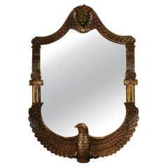 Large Egyptian Classical Style Gilt Wall Mirror