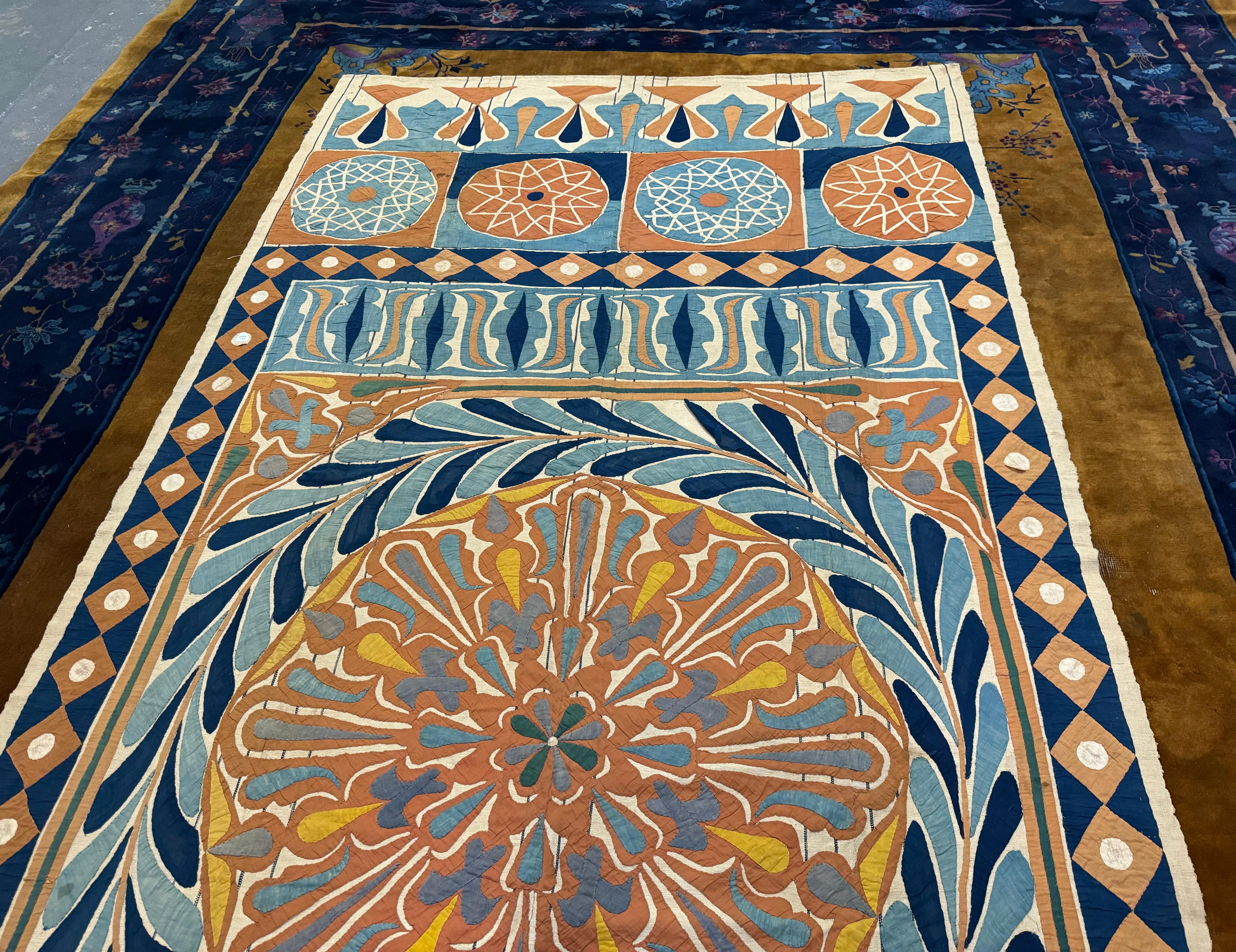 Large Egyptian cotton applique Tent Panel / Khayamiya, early 20th century 2