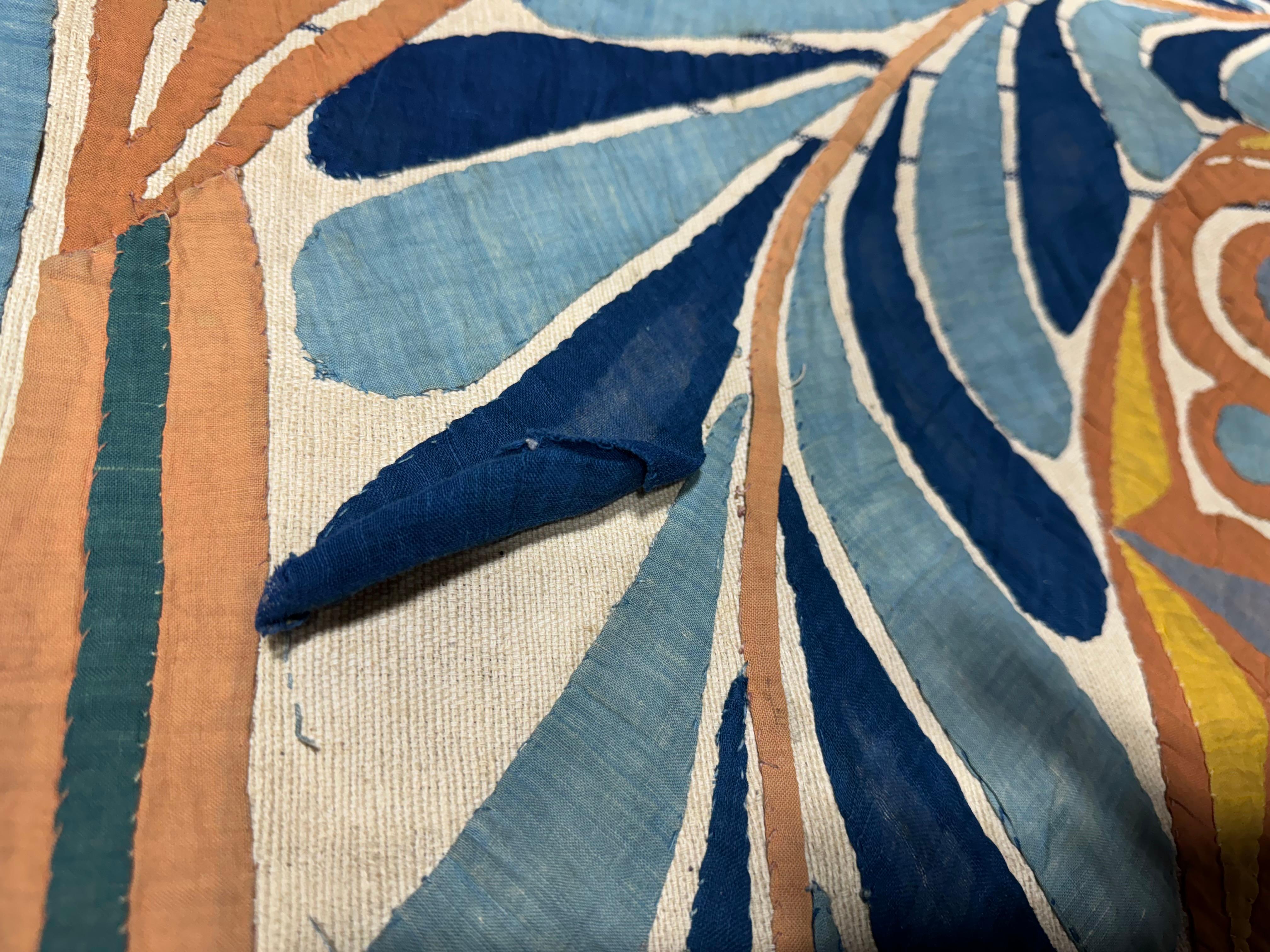South American Large Egyptian cotton applique Tent Panel / Khayamiya, early 20th century
