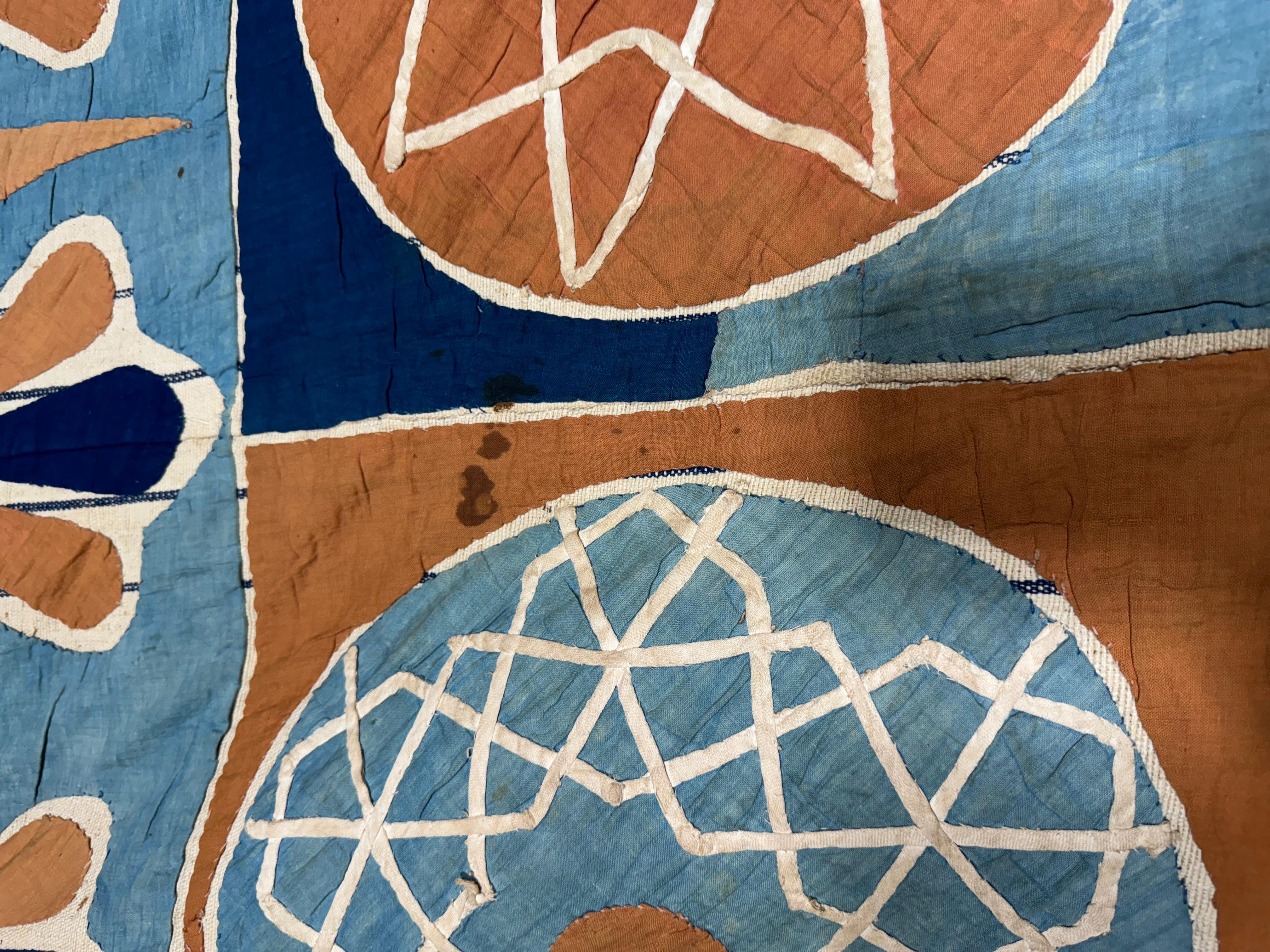 Large Egyptian cotton applique Tent Panel / Khayamiya, early 20th century In Good Condition In Buffalo, NY
