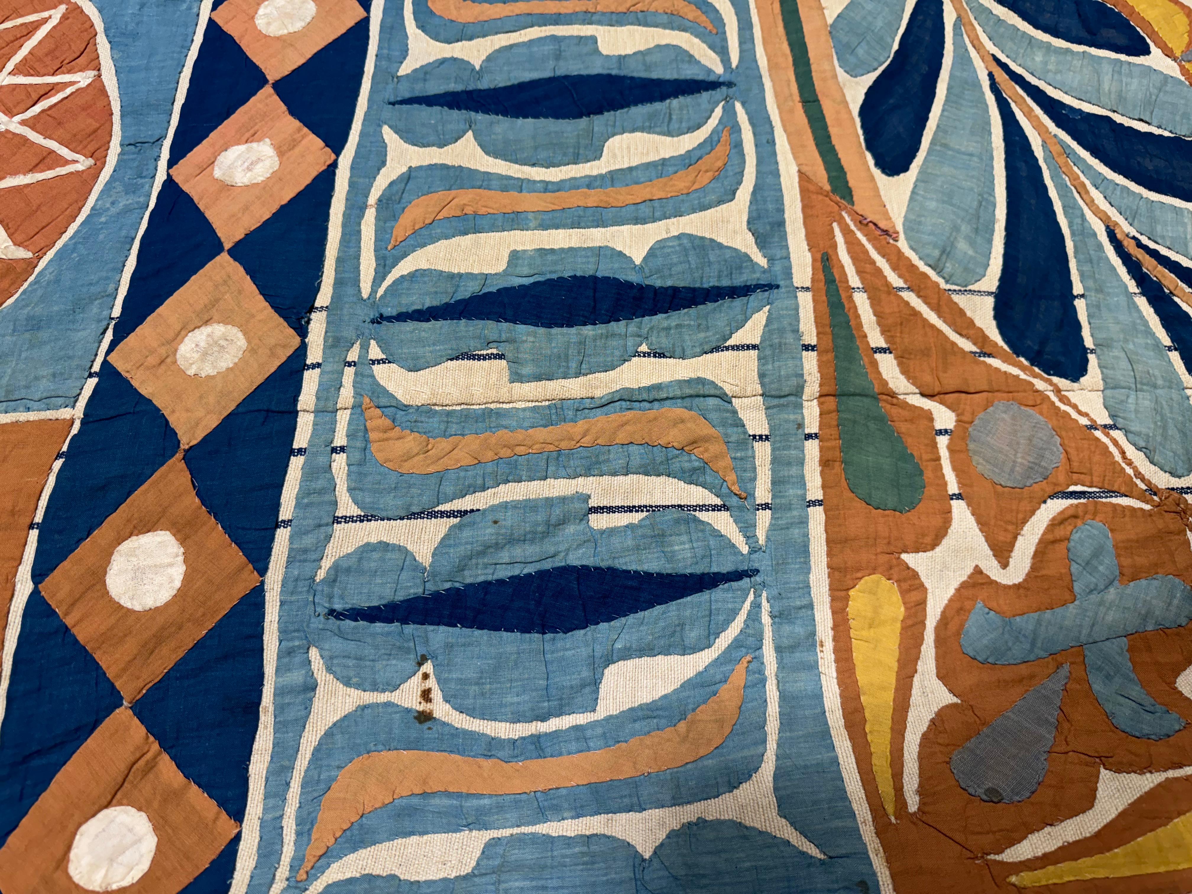 20th Century Large Egyptian cotton applique Tent Panel / Khayamiya, early 20th century