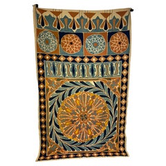 Large Egyptian cotton applique Tent Panel / Khayamiya, early 20th century