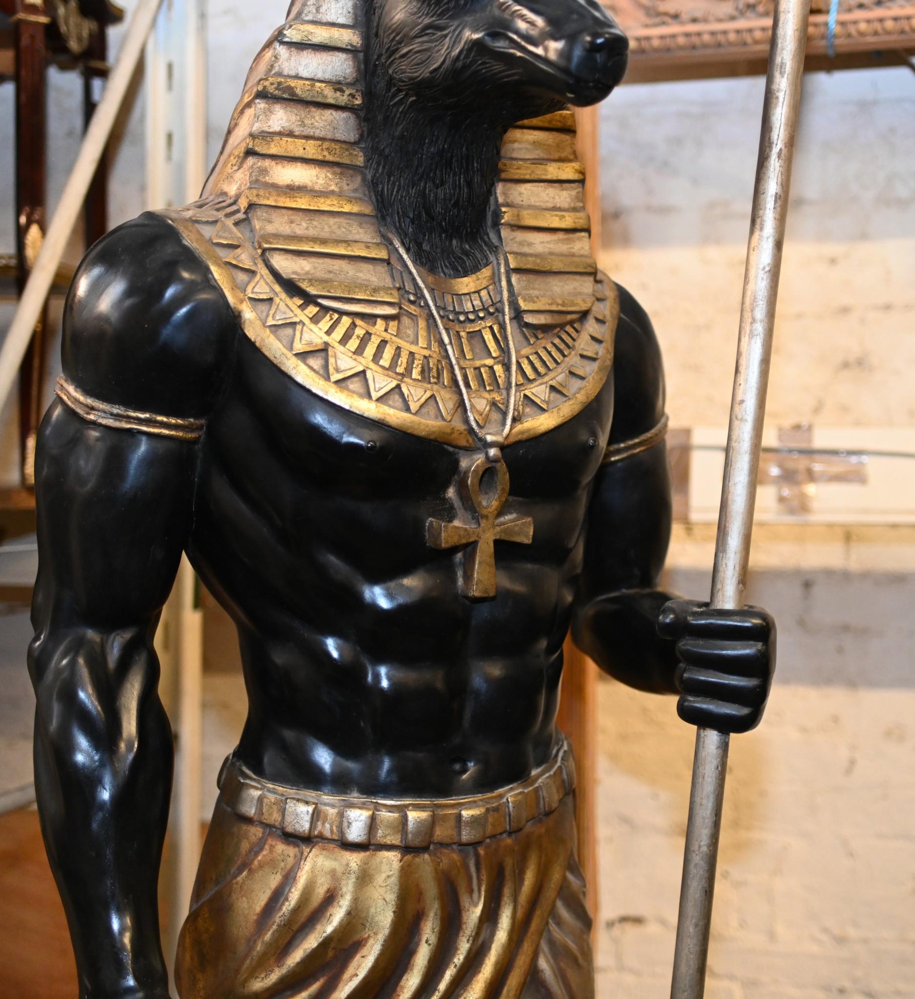 Late 20th Century Large Egyptian Statue Ebros Egypt God Film Prop 8 Feet For Sale