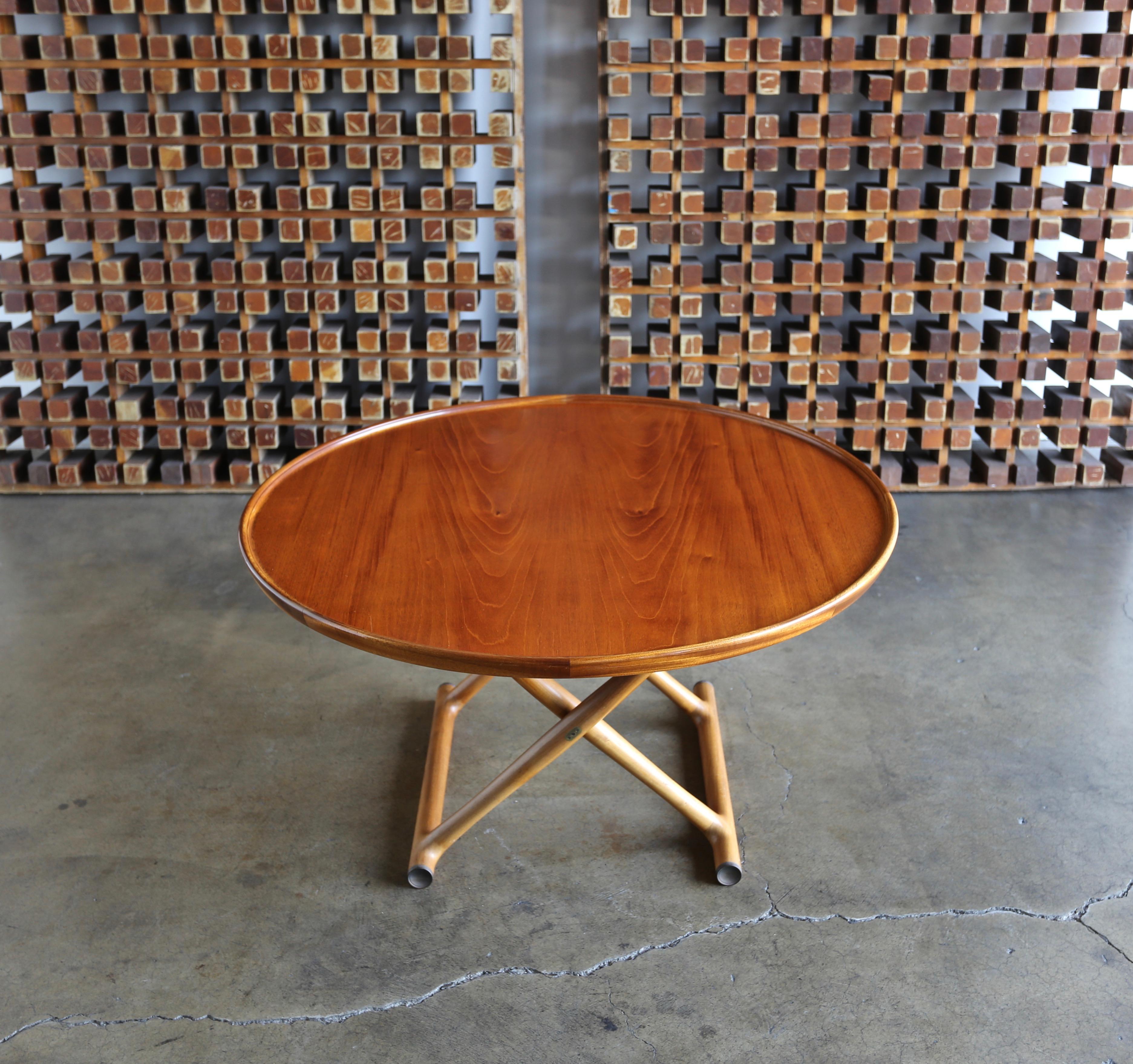 Large Egyptian table by Mogens Lassen for A.J. Iversen, circa 1955.