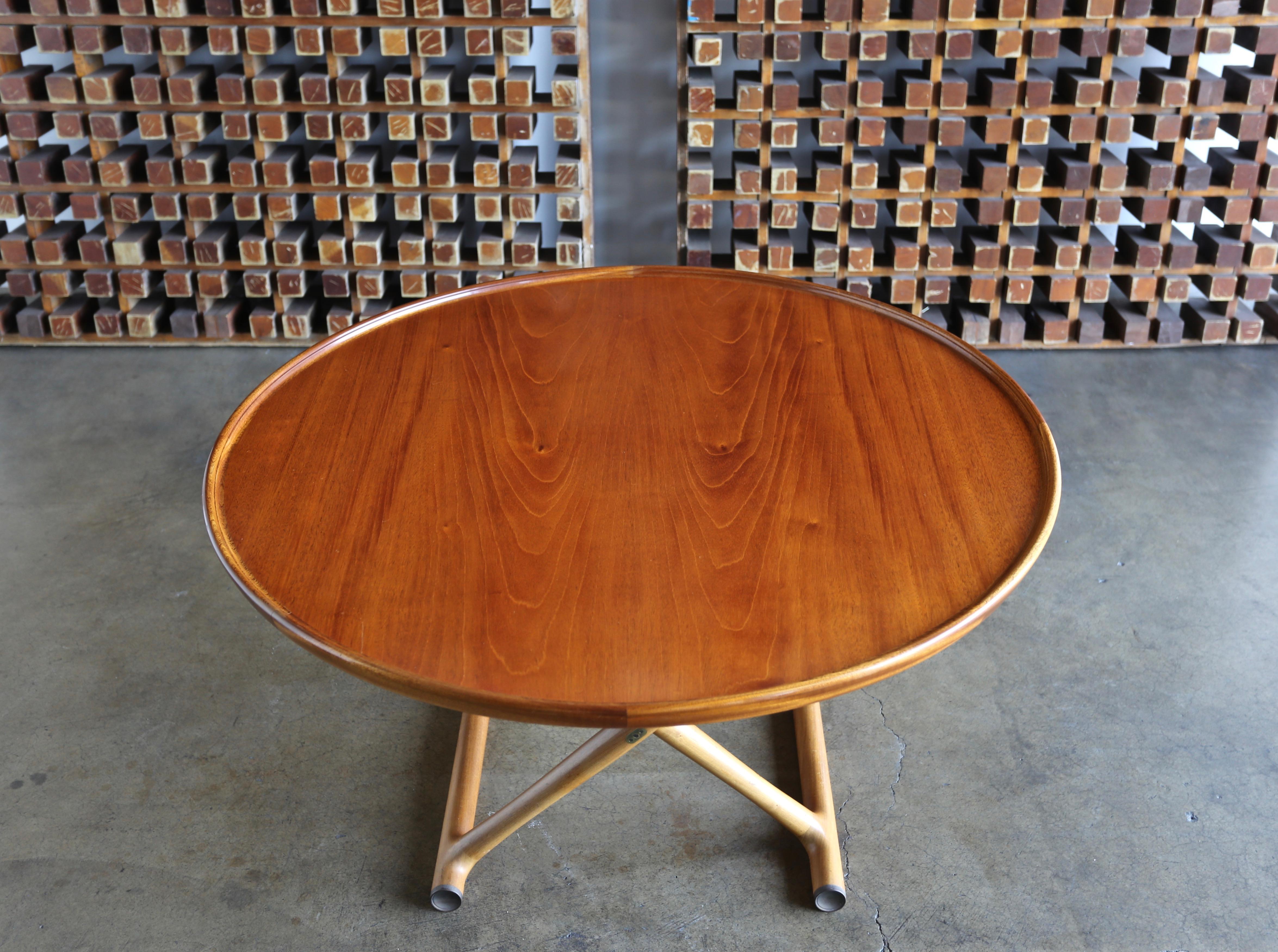 Brass Large Egyptian Table by Mogens Lassen for A.J. Iversen, circa 1955