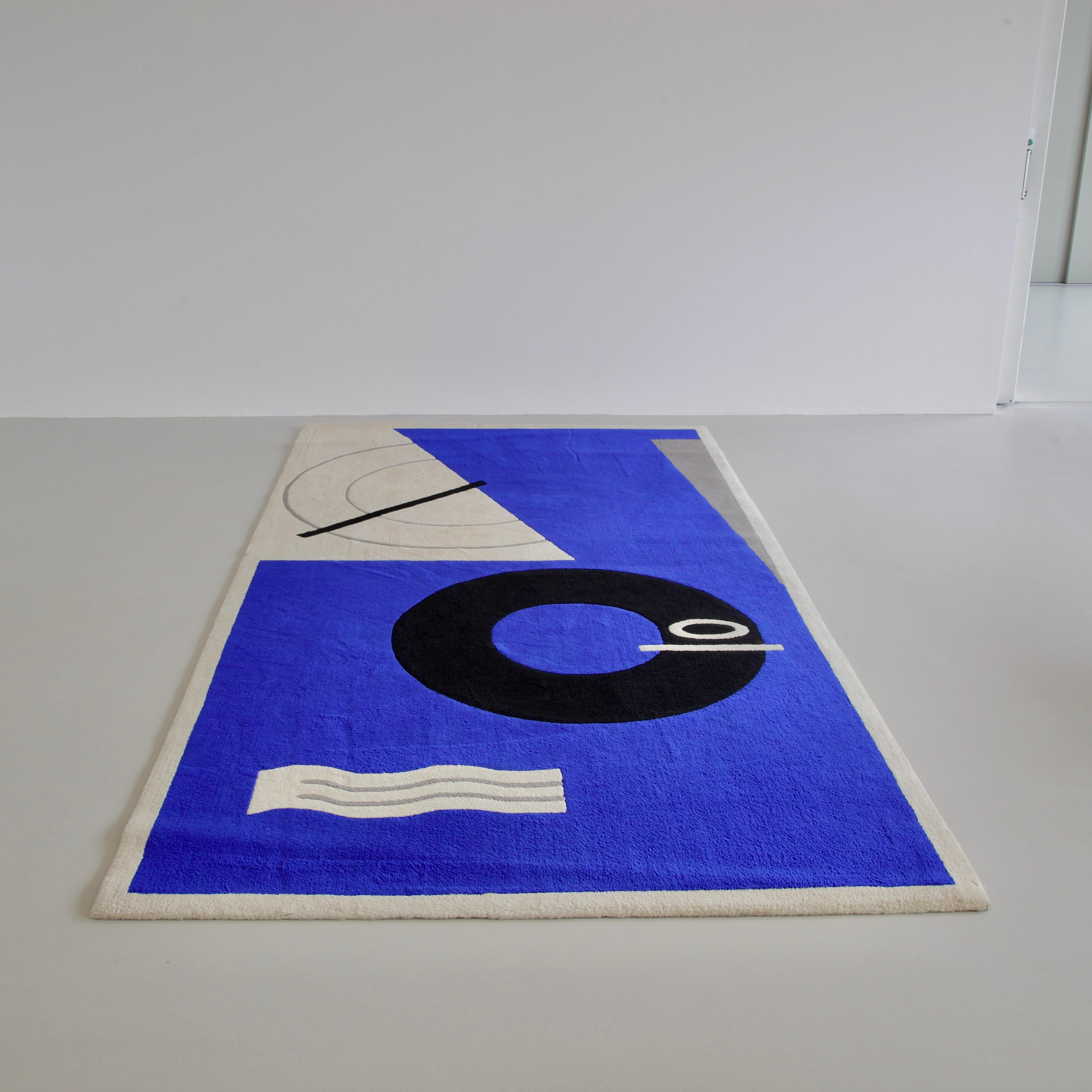 Large rug designed by Eileen Grey. France, Ecart, c 2010.

Pure new wool carpet designed by Eileen Grey in 1927 for her house in the south of France, a modernist villa in Roquebrune-Cap-Martin. The rug was titled Méditerranée. Beautiful quality,