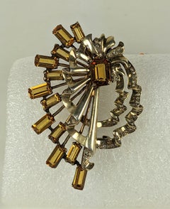 Large Eisenberg Sterling Vermeil Clip