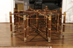 Large Elegant Restored Vintage Circular Dining or Center Table by McGuire