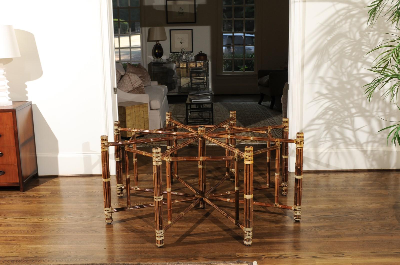 Mid-Century Modern Large Elegant Restored Vintage Circular Dining or Center Table by McGuire