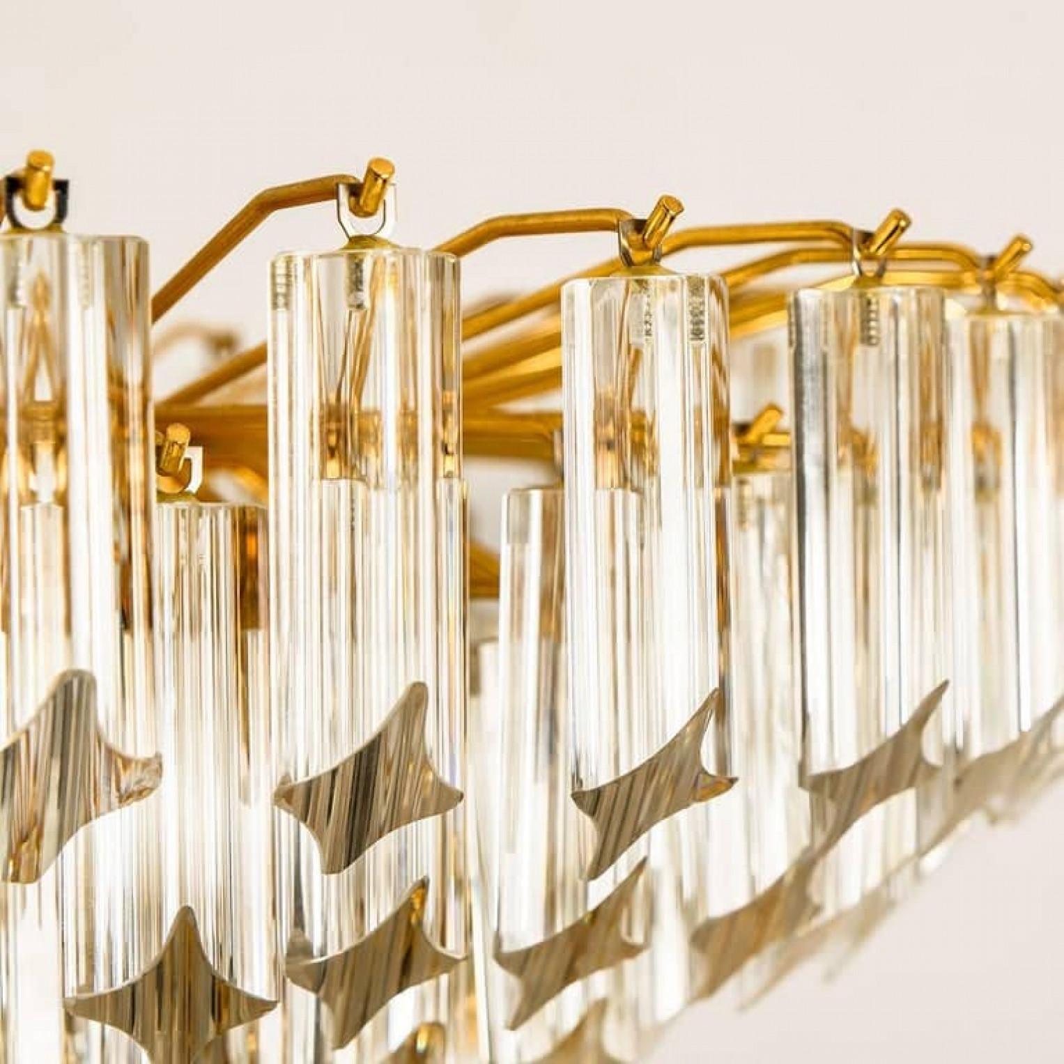Large Elegant Six-Tier Cristal Venini Chandelier, 1960 In Good Condition For Sale In Rijssen, NL