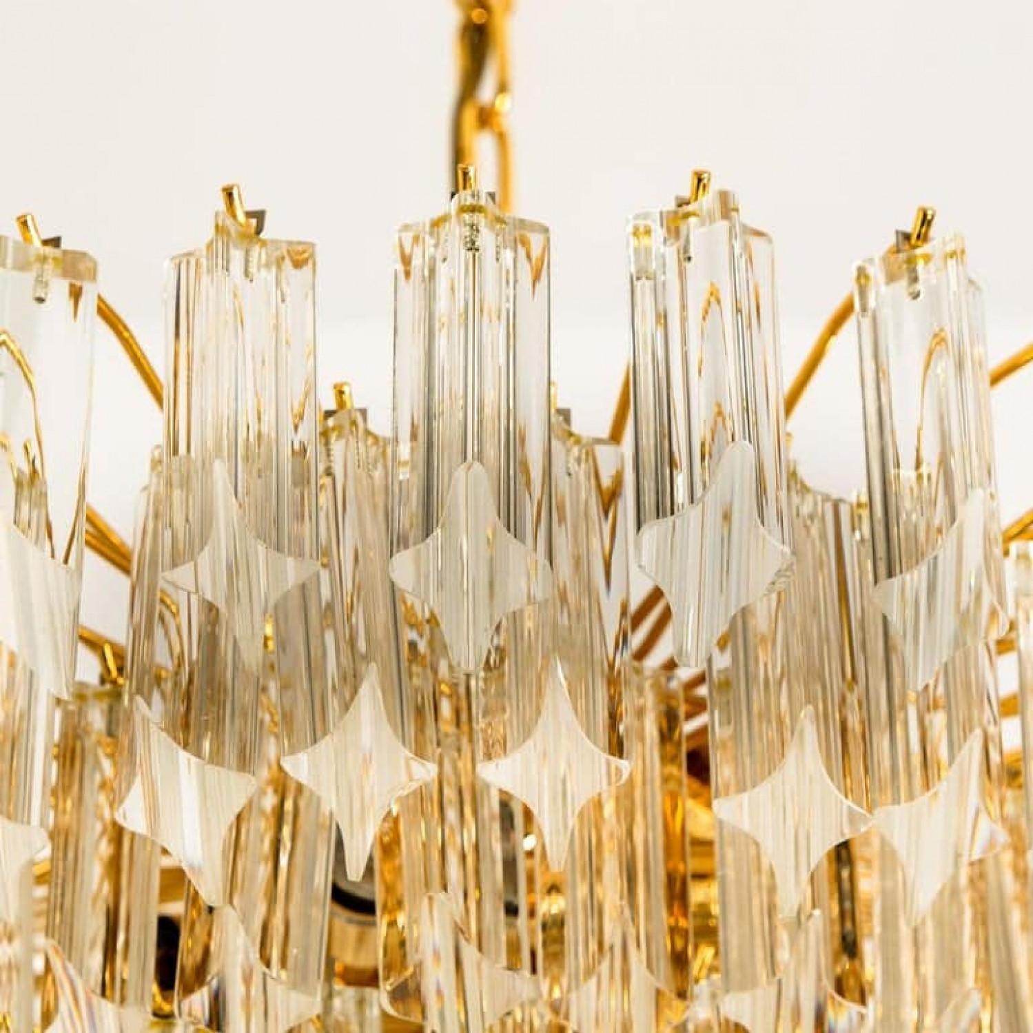 20th Century Large Elegant Six-Tier Cristal Venini Chandelier, 1960 For Sale