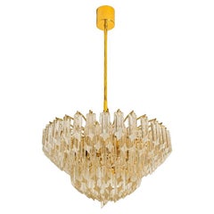 Grande lampadario elegante a sei piani in cristallo Venini, 1960
