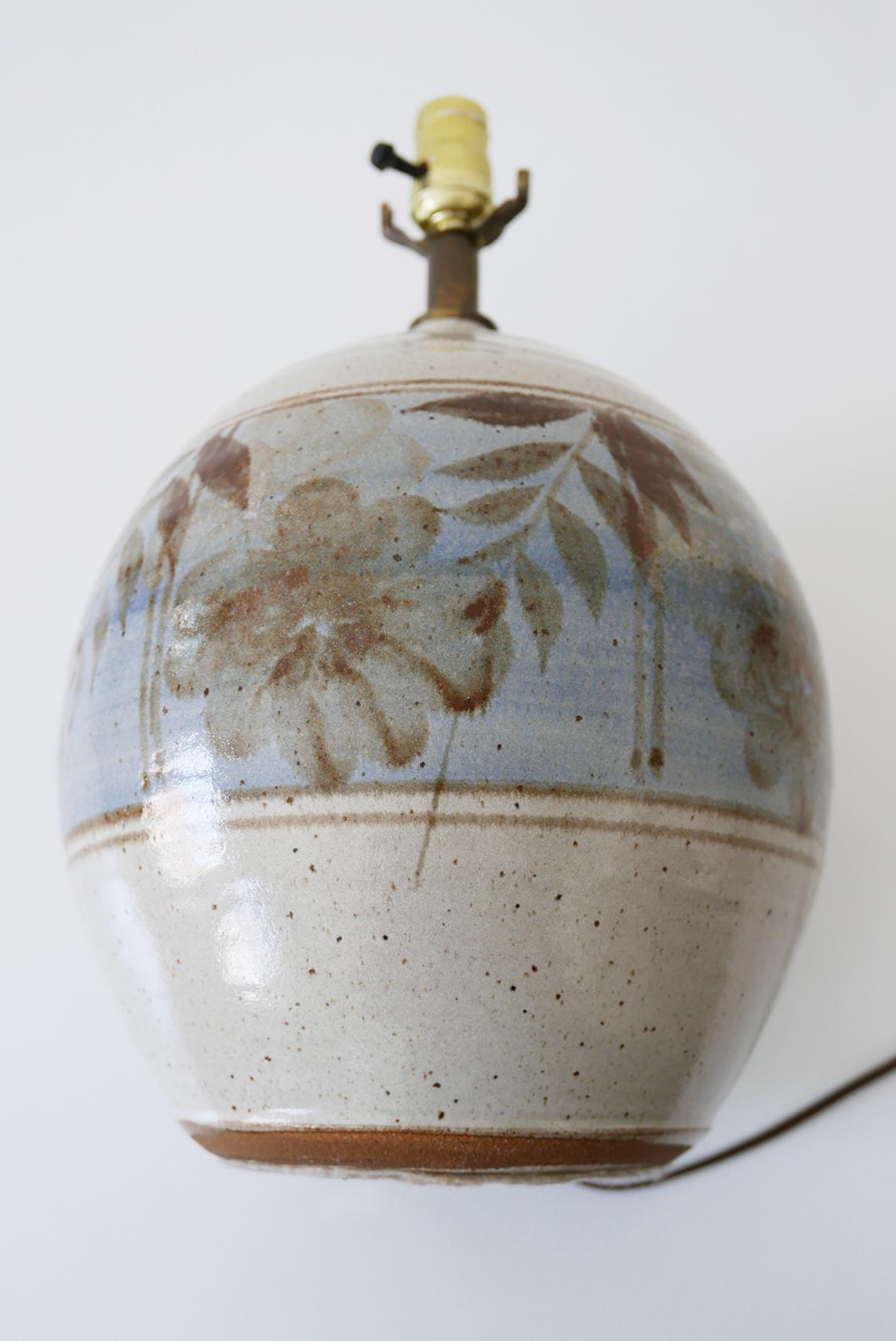 Large & Elegant Stoneware Table Lamp by California Ceramic Company, 1970s, USA 6