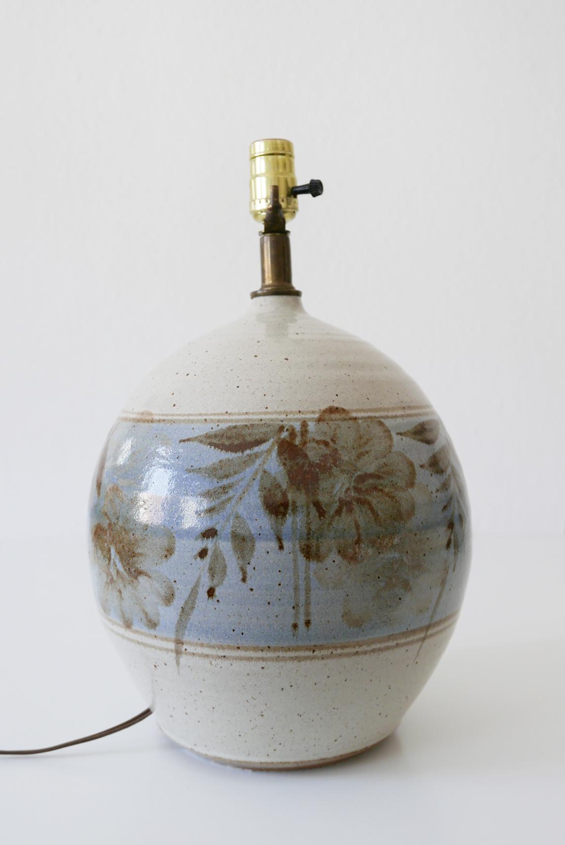 American Large & Elegant Stoneware Table Lamp by California Ceramic Company, 1970s, USA