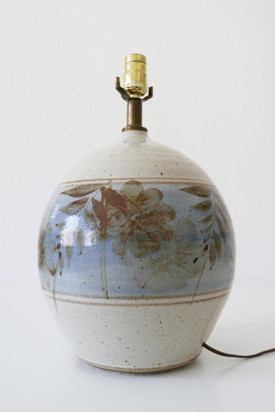 Large & Elegant Stoneware Table Lamp by California Ceramic Company, 1970s, USA 1