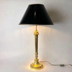 Large & elegant Table Lamp in gilded bronze. Louis XVI style, early 20th Century