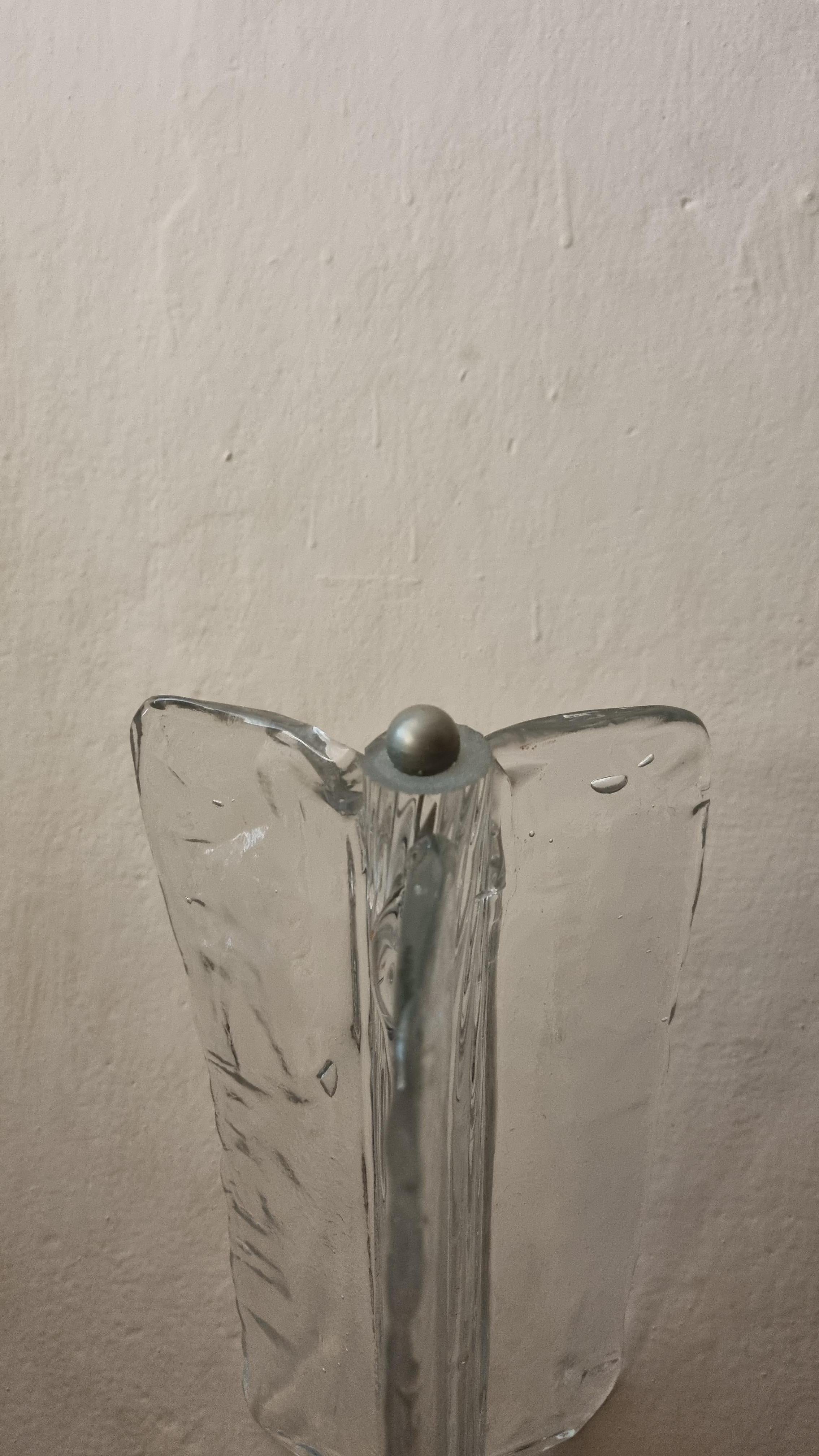 Large Elica wall sconces designed by Toni Zuccheri for Venini 1965 For Sale 7