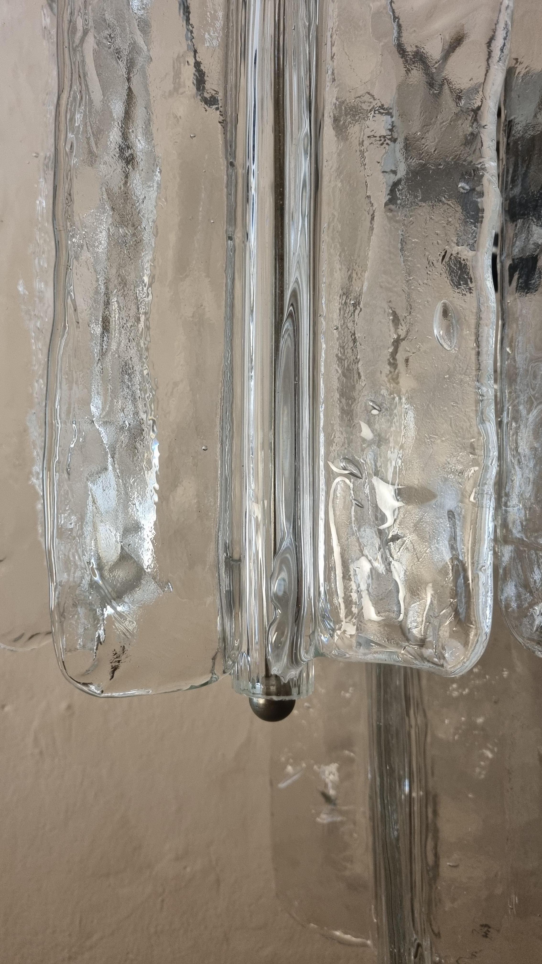 Large Elica wall sconces designed by Toni Zuccheri for Venini 1965 For Sale 1