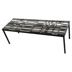 Large Ellipses Ceramic Low Table, Roger Capron, Vallauris c. 1960
