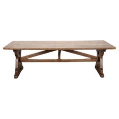 Large Elm Arts and Crafts Refectory Dining Table