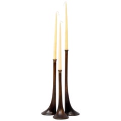 Large Elm Bronze Candlestick by Elan Atelier