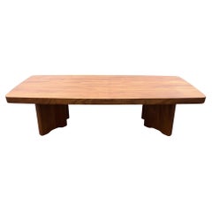Large Elm Coffee Table in the Manner of Chapo