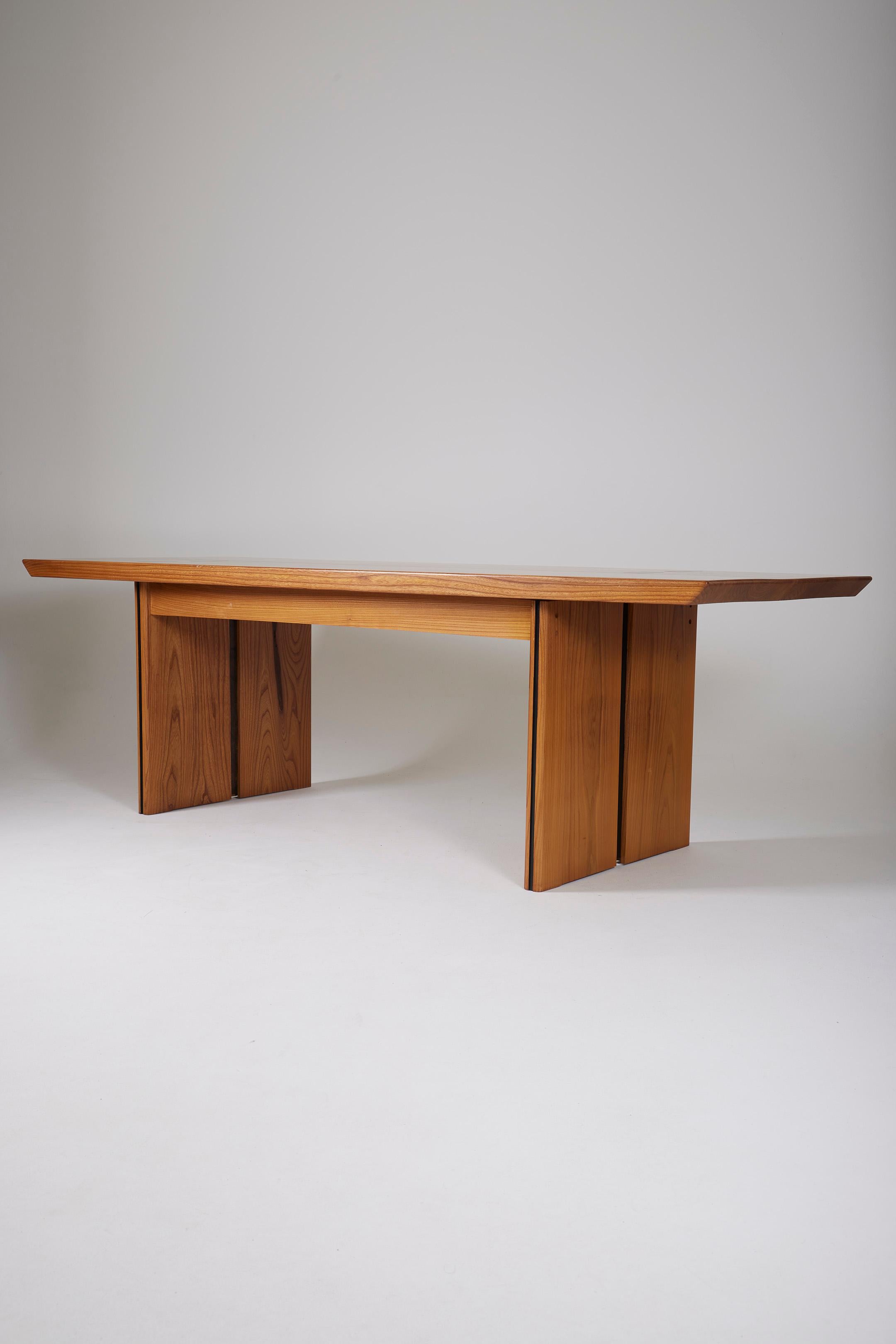 Large elm dining table 3