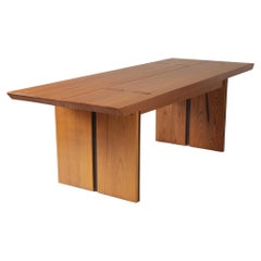 Vintage Large elm dining table