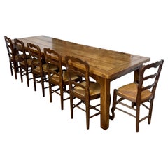 Large elm farmhouse table , French circa 3.18