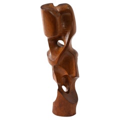 Gran escultura de olmo a la manera de Alexandre Noll, Francia Años 50