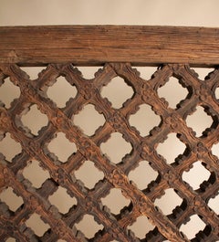 Large Chinese Elm Wood Carved Wall or Ceiling Panel