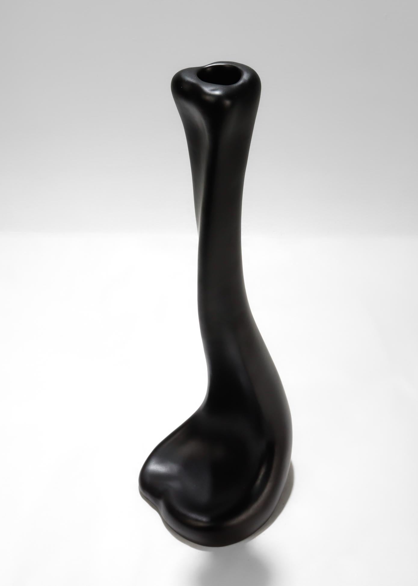 Large Elsa Peretti for Tiffany & Co. 'Bone' Ceramic Candlestick Holder 1