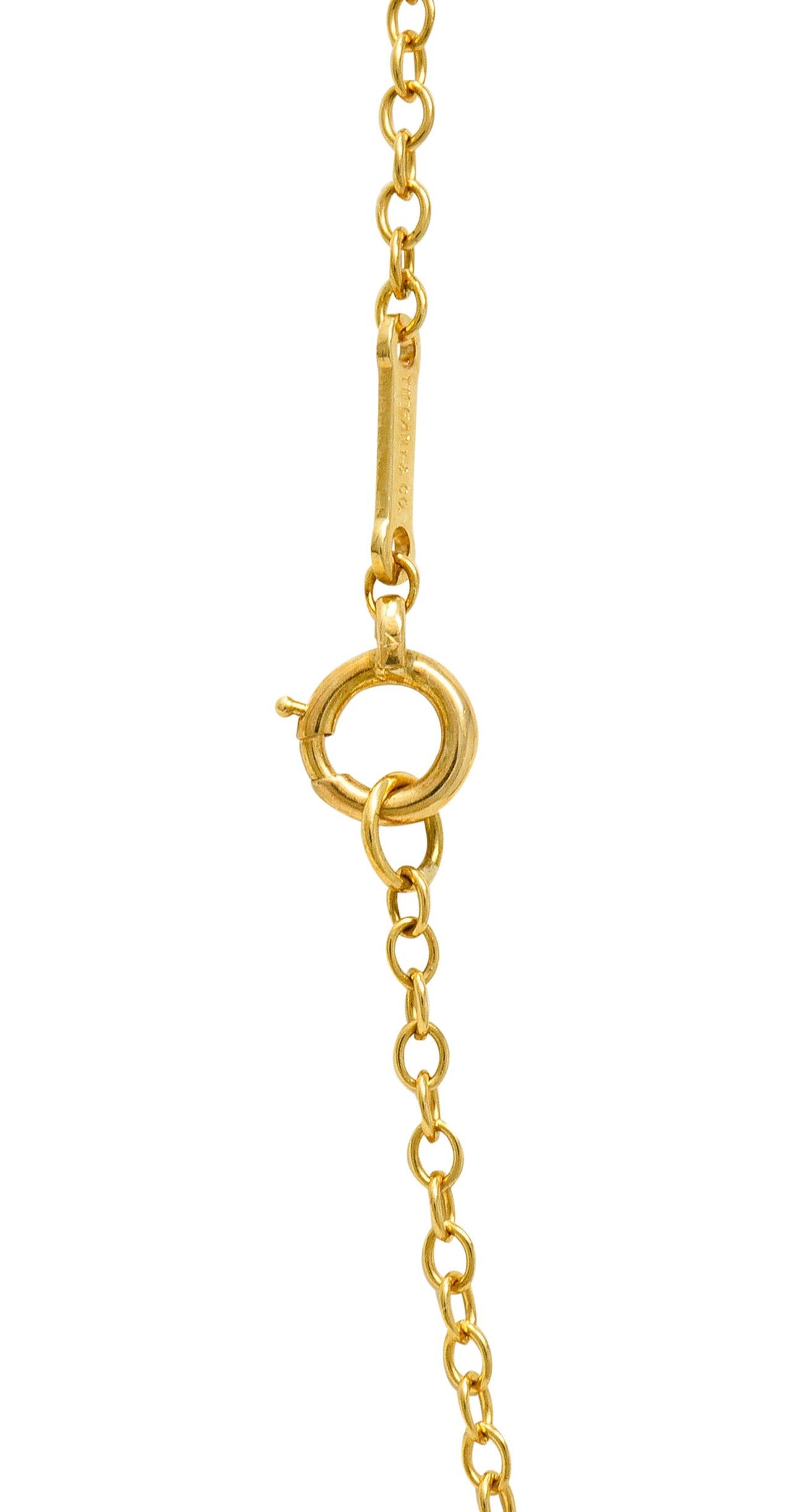Large Elsa Peretti Tiffany & Co. 18 Karat Gold Open Heart Pendant Necklace 6