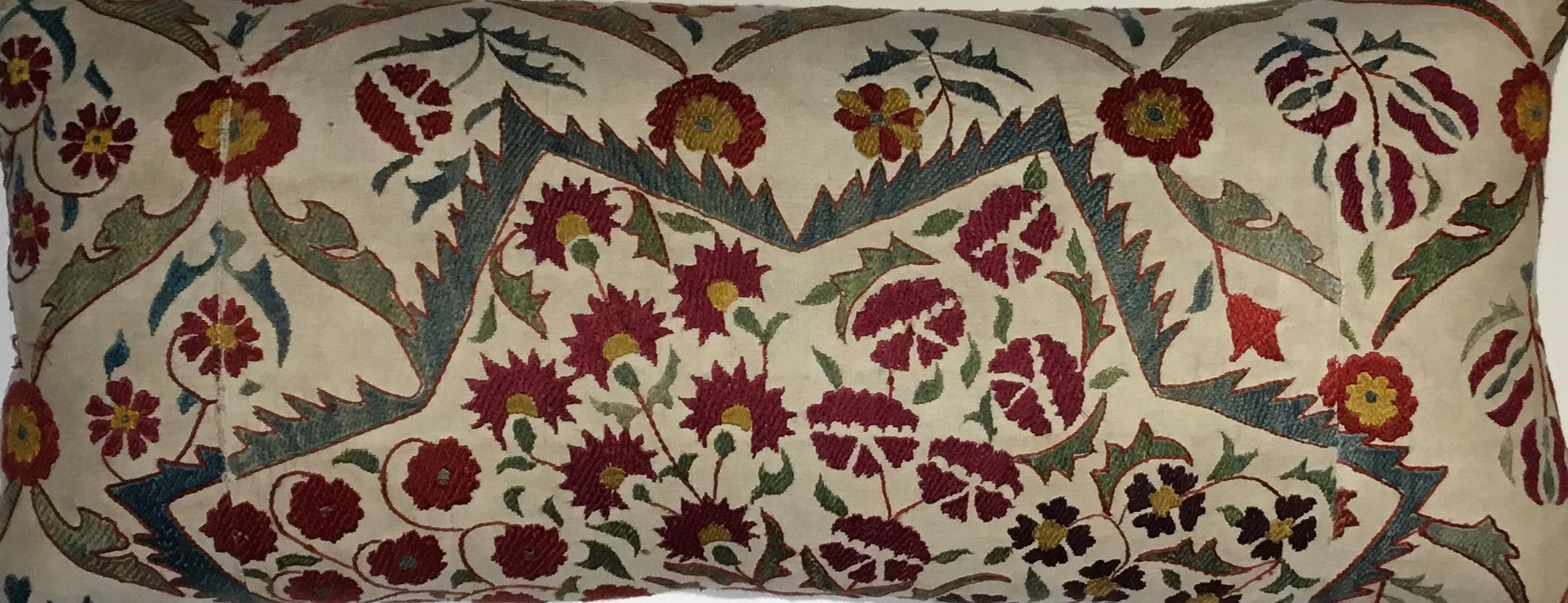 Uzbek Large Embroidery Suzani Pillow