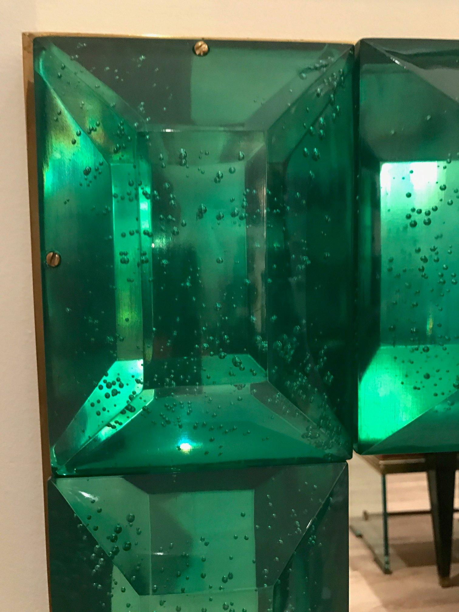 green glass mirror