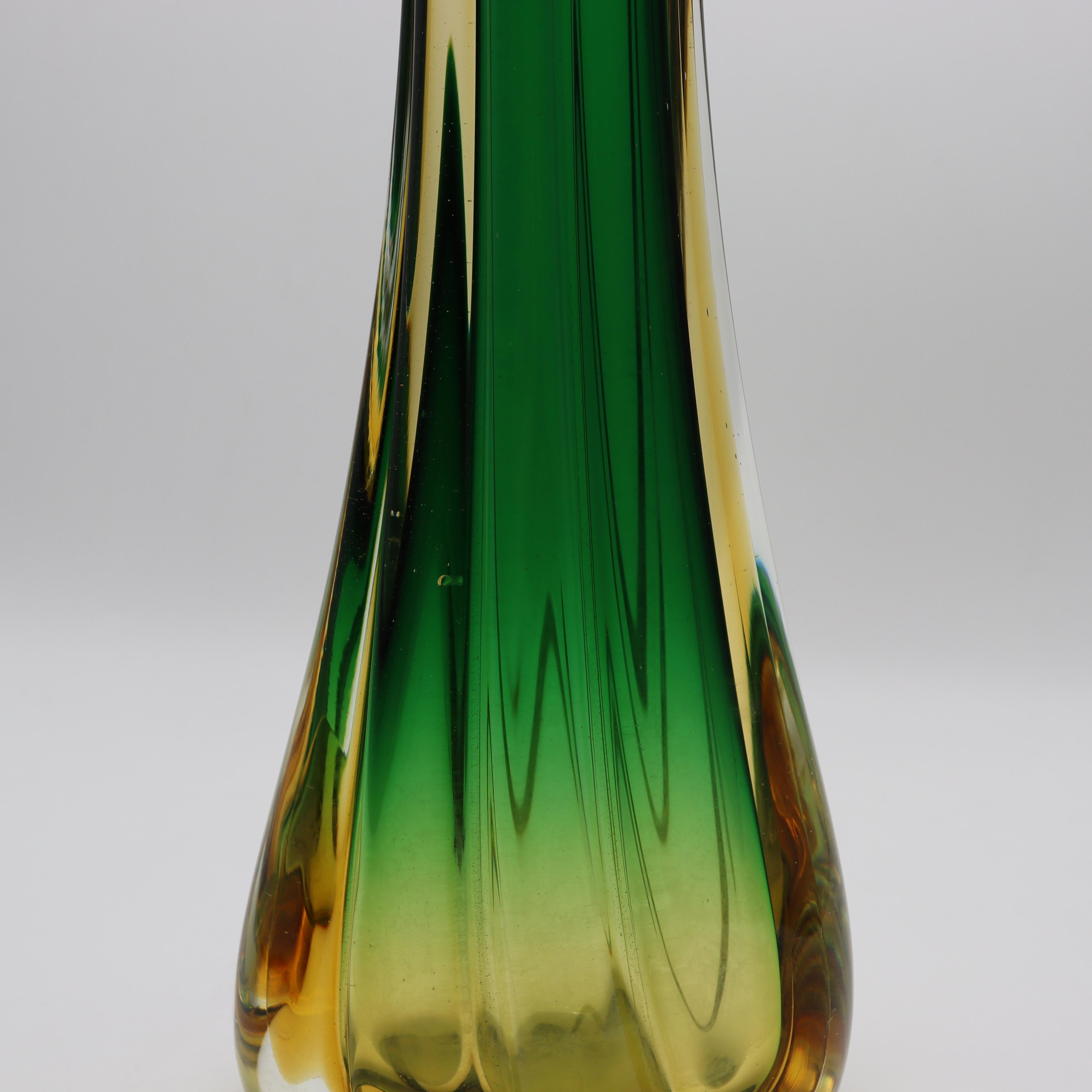 Large Emerald Murano Glass Vase, C. 1960 3