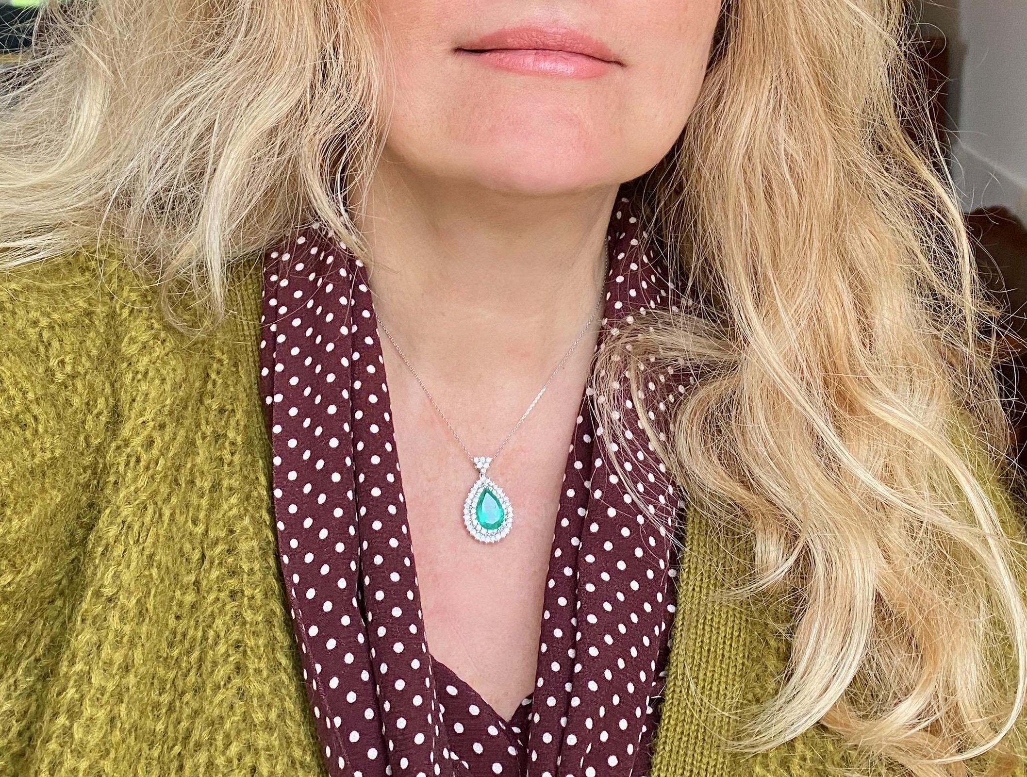 large emerald pendant...