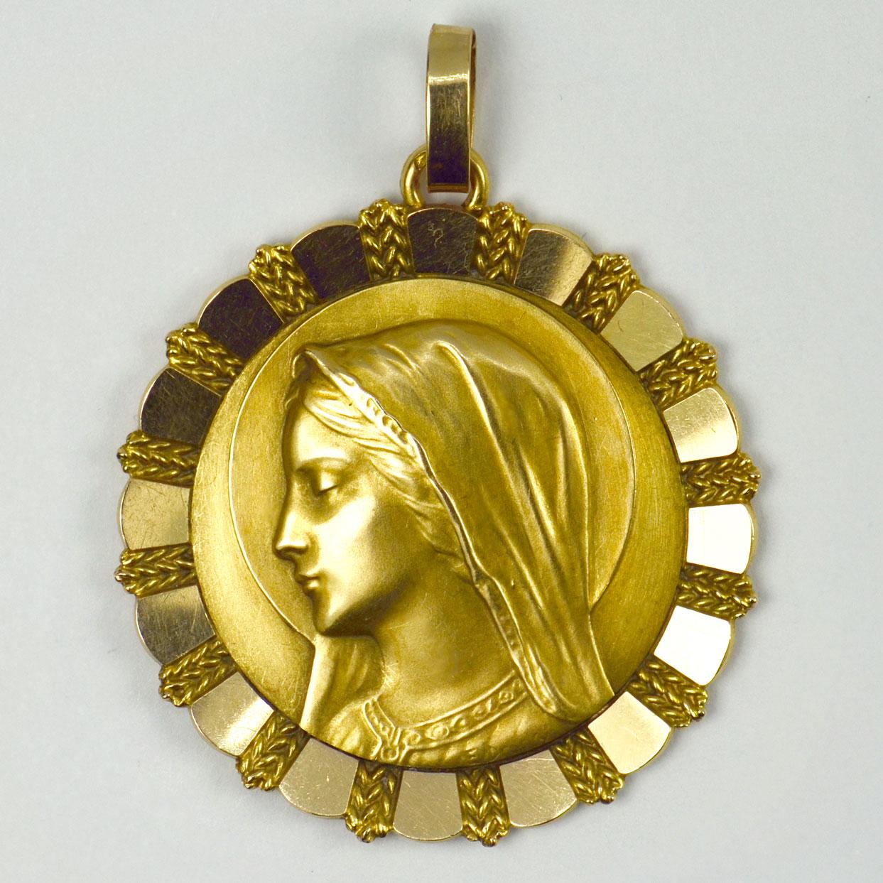 mother mary gold pendant