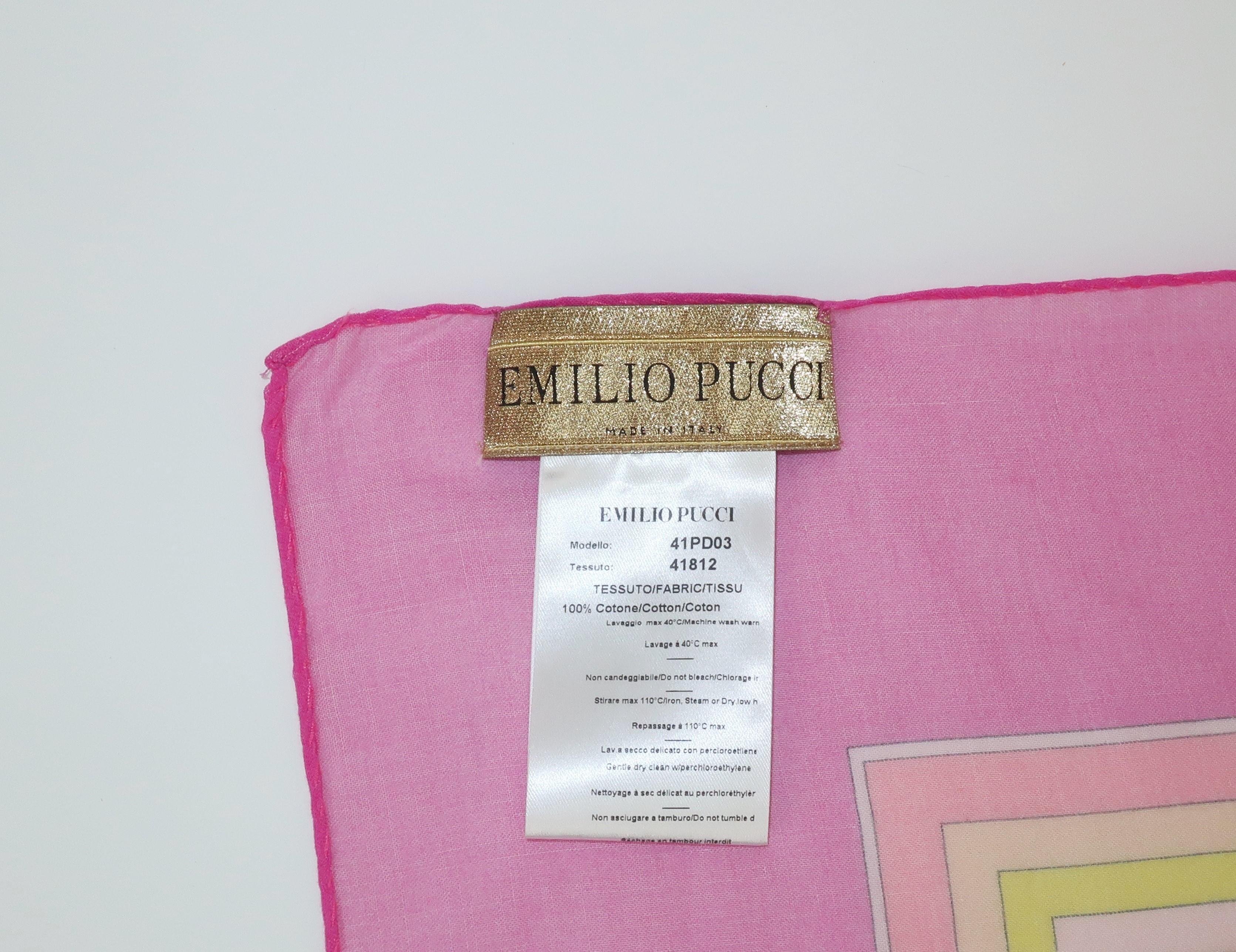 Large Emilio Pucci Cotton Sarong Length Scarf 6
