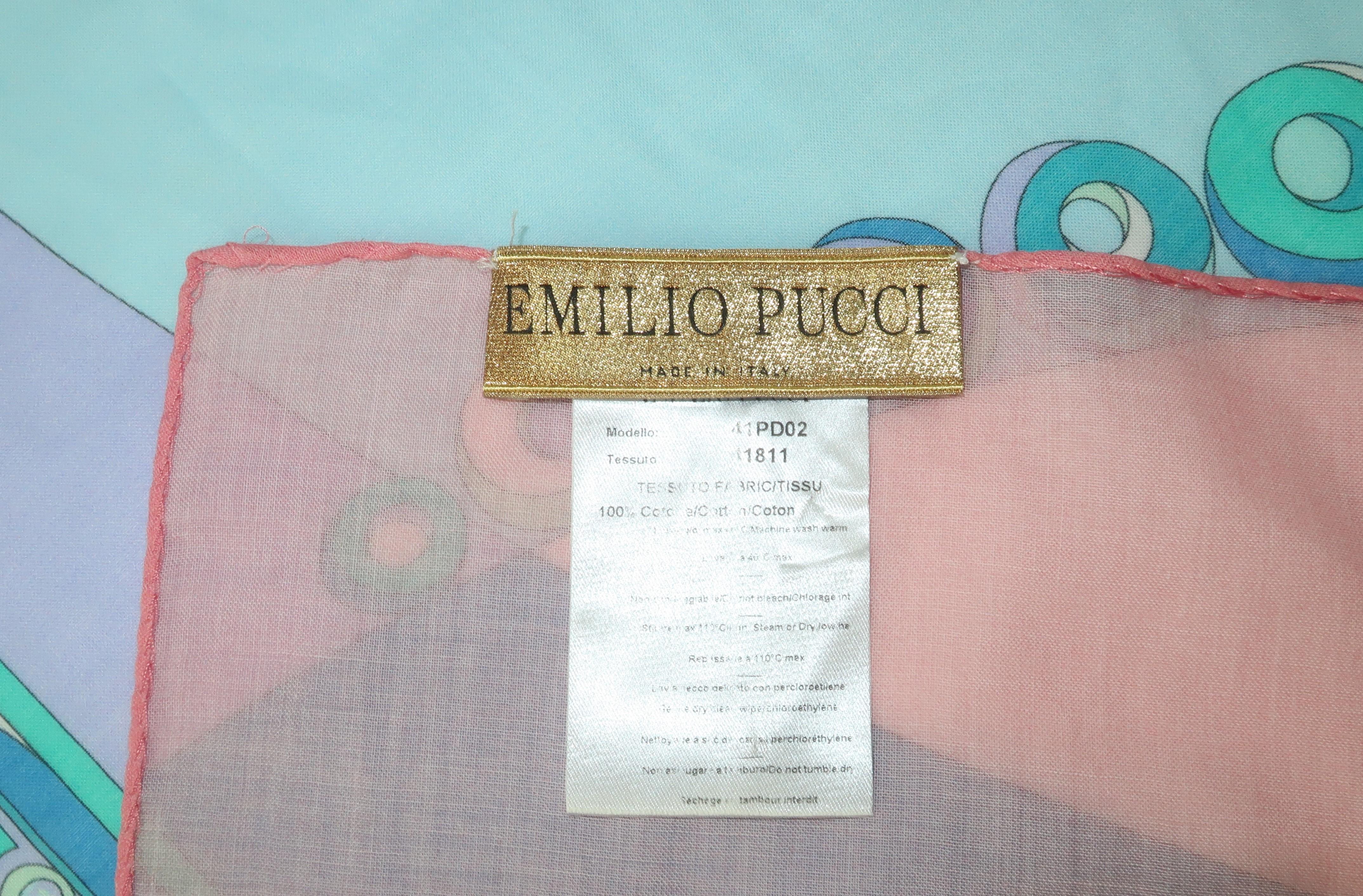 Large Emilio Pucci Cotton Sarong Length Scarf 8