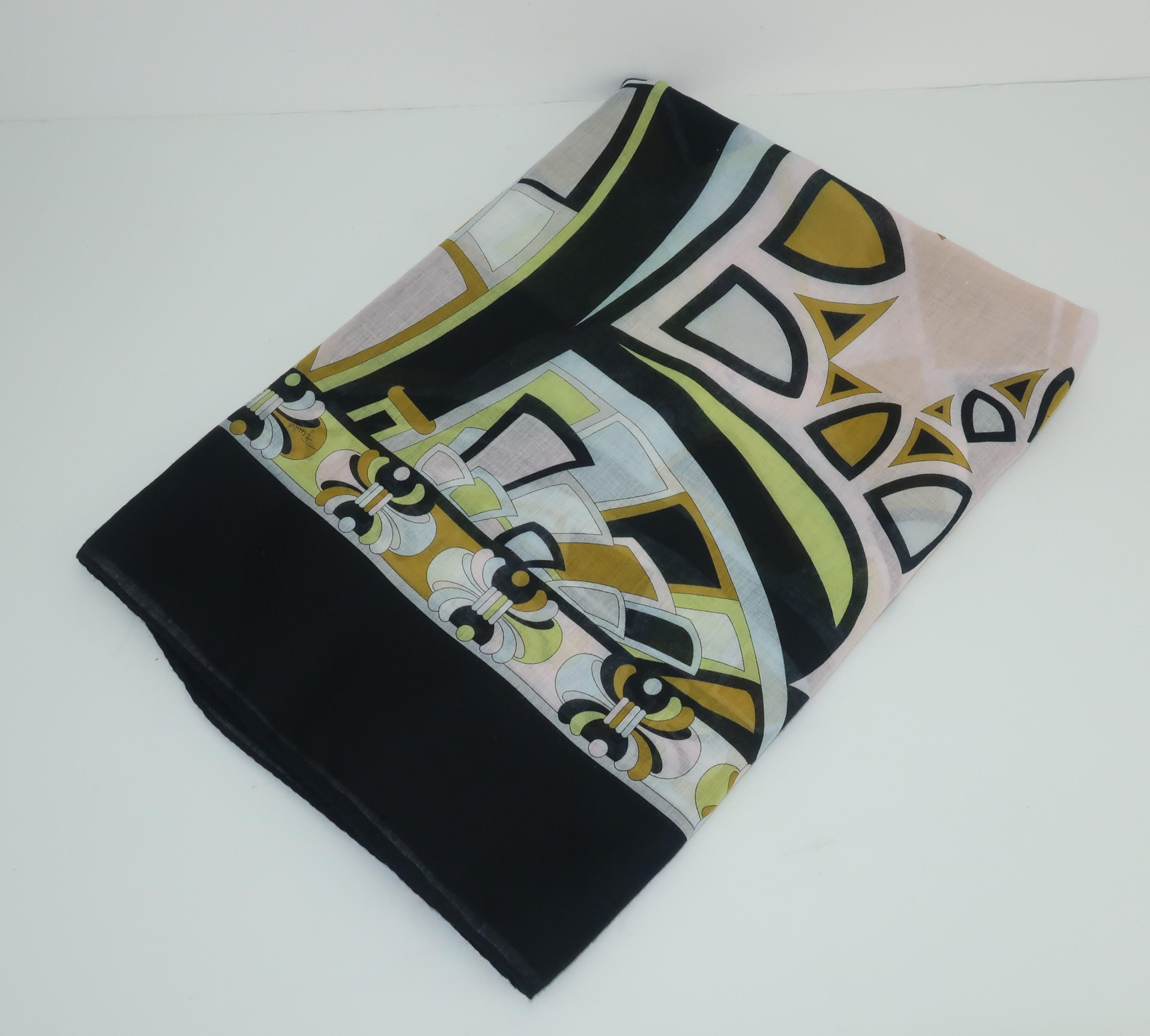 Large Emilio Pucci Cotton Sarong Length Scarf 6