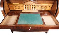 Large Empire Bureau Of Hand Polished Mahogany With Inlaid Wood from 1820s