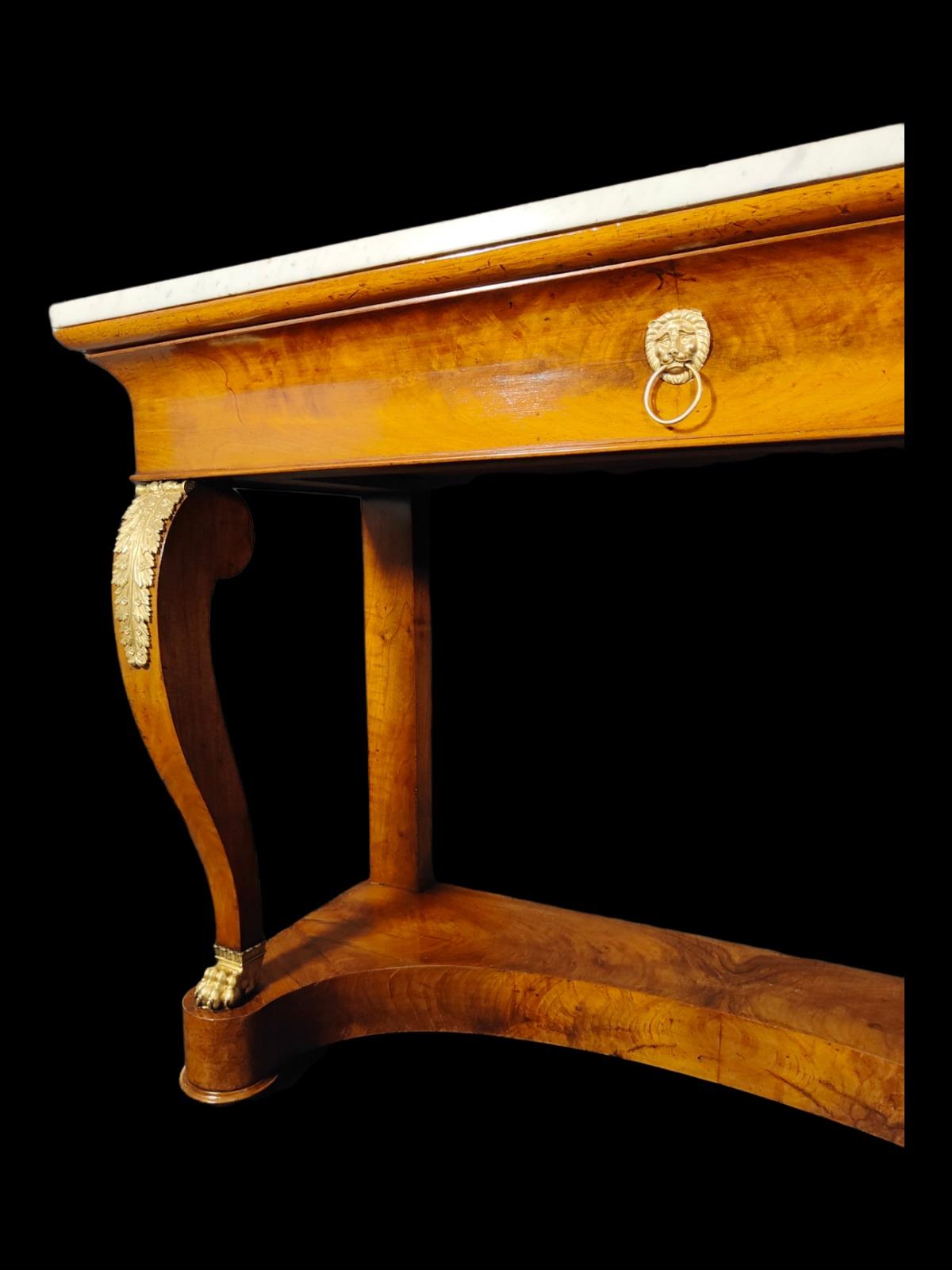 Large Empire Console from the Beginning of 1800 19th Century For Sale 5
